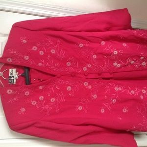 Ladies 2-pc Pink Embellished Suit